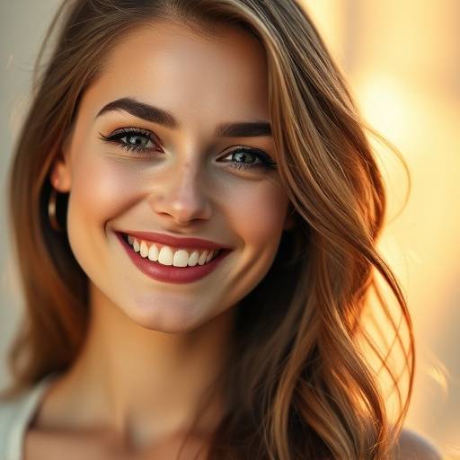 Retrato de una mujer sonriendo, mostrando su belleza natural y personalidad.